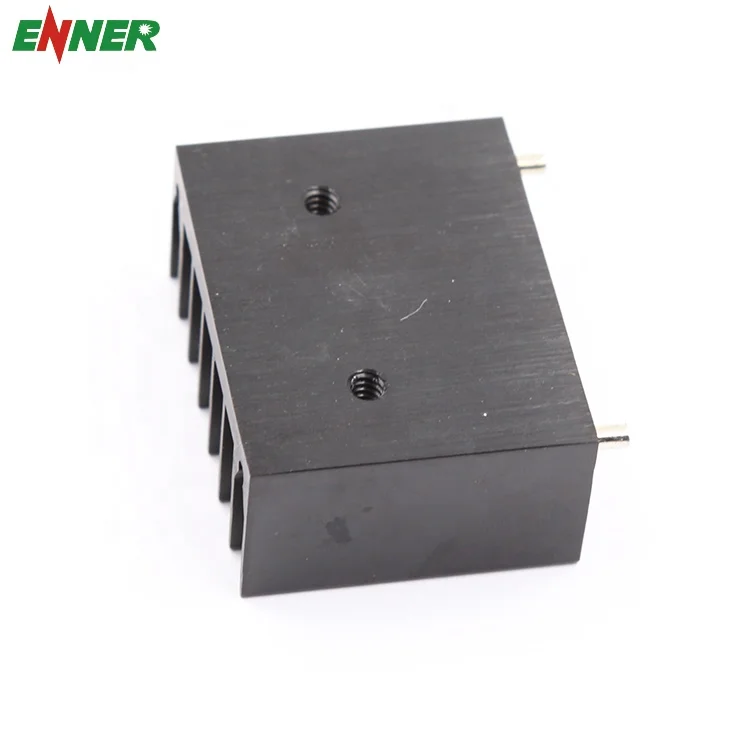 Made in China Square Black Anodized Aluminum Extrusion Heat Sink