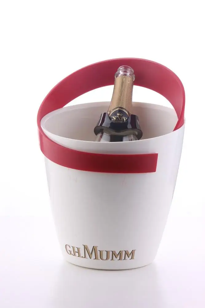 red color acrylic plastic ice bucket for champagne bottles