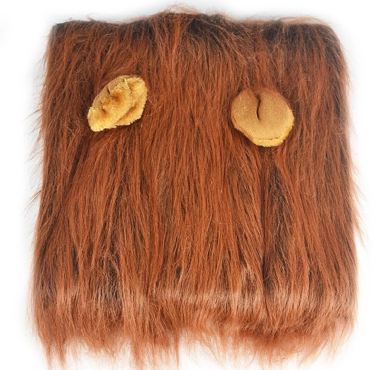 Heyri pet supplies funny cosplay Halloween Christmas Birthday mane lion wig for large pet dog hat