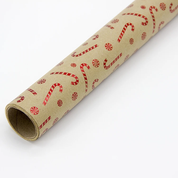 Hot selling Hotstamping craft paper printing recycled gift wrapping paper roll