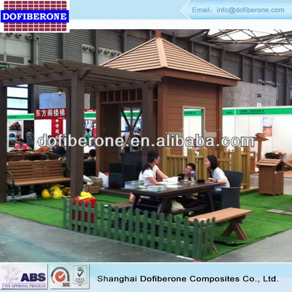 wooden composite wpc gazebo