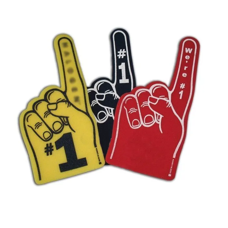 Foam Hand Cheering Mitt With Middle Finger Hand Sponge