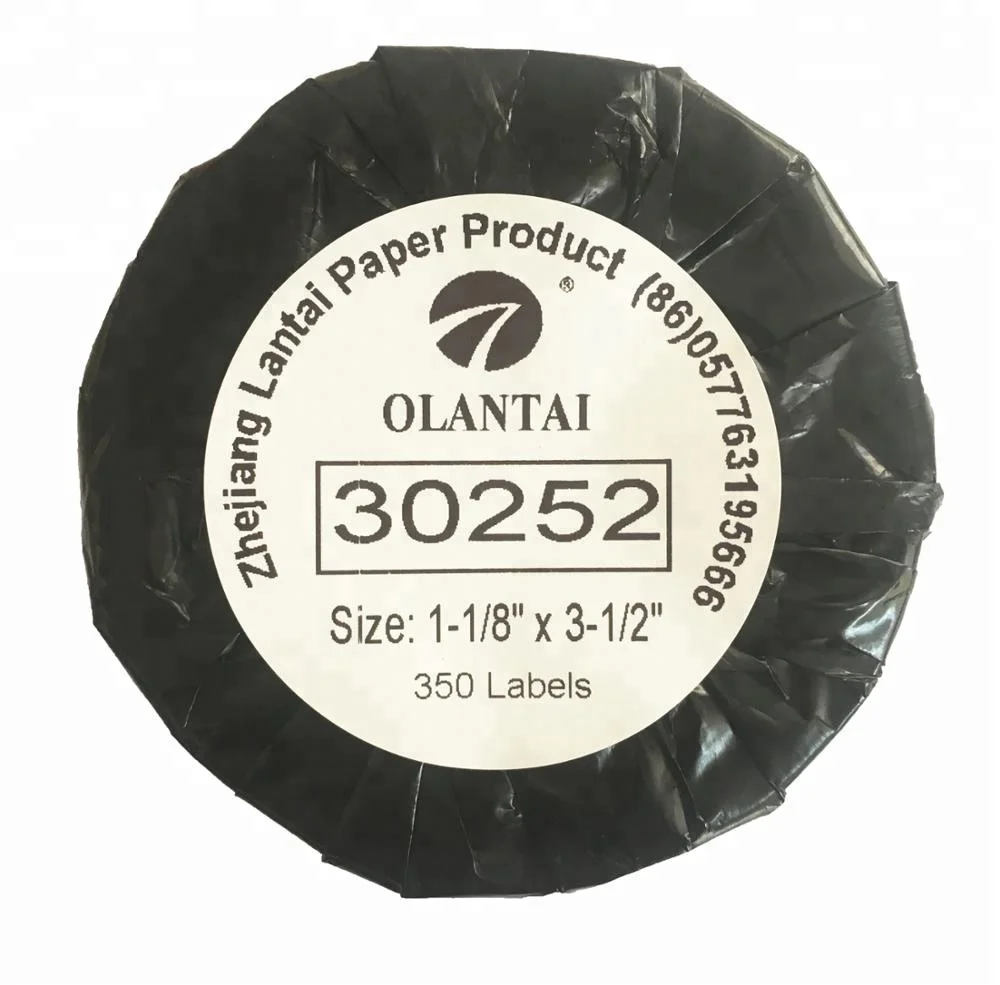 OLANTAI 1-1/8' x 3-1/2' 28mm x89mm dymo 30252 compatible labels thermal paper roll for dymo label machine