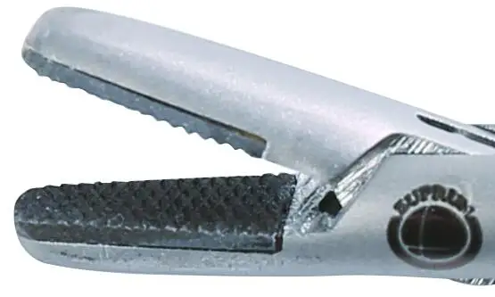
reusable laparoscopic surgical instrument self-righting needle holders, pistol type needle holder forceps 