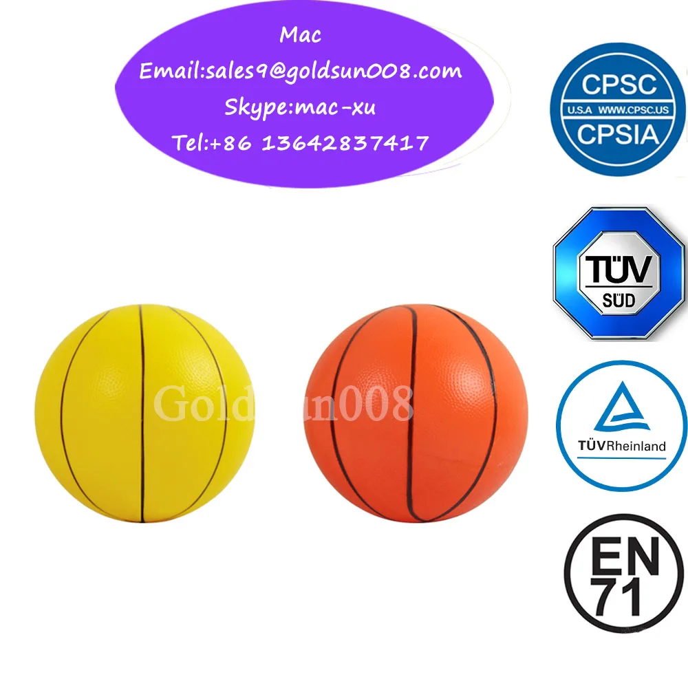 Promotion PVC toy Mini soft inflatable Basketball for kids with poly bags