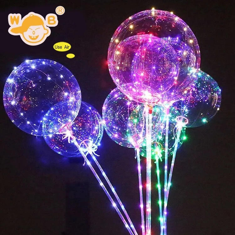 High quality inflatable christmas decorating led bobo ballon with colorful flashing light