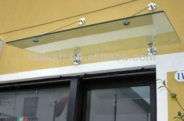 Навес из закаленного стекла из нержавеющей стали