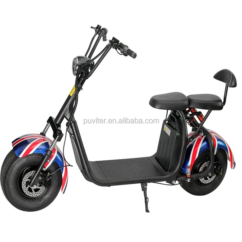 2019 electric scooter 60V 12A 1000w citycoco Battery removable electrical scooter motor, adult electric motorcycle(C07)
