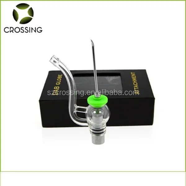 Оптовая продажа, ручная стеклянная курительная трубка, керамический испаритель с двойной катушкой и силиконовой крышкой