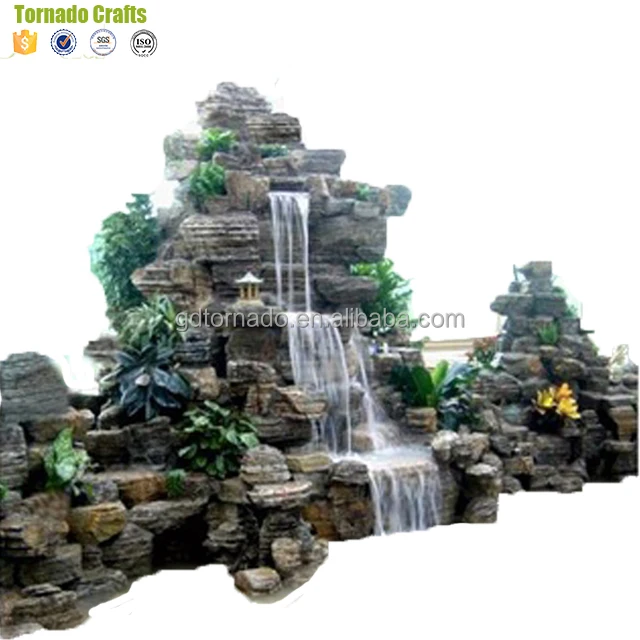 2017 Swimming pool Indoor Artificial Waterfall Fountain with pump for sale
