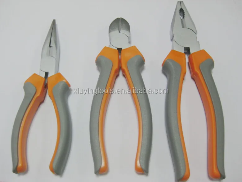 Набор из 3 плоскогубцев 6 дюймов с длинным носом кусачки диагональным резцом 7 комбинированные плоскогубцы