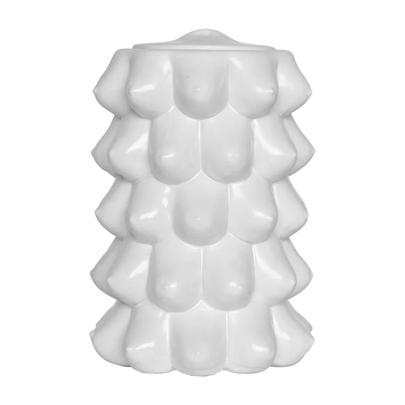 Muse ceramic charming jar with white color porcelain art storage jar for business gift for wholesale and retail