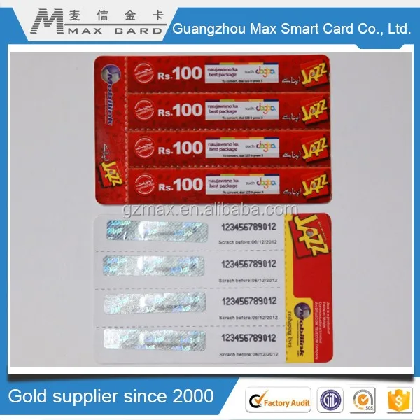 Top up Card Printing