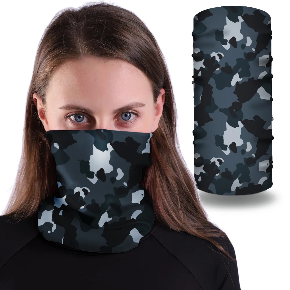 Fast Dispatch neck tubular camouflage bandana with custom logo