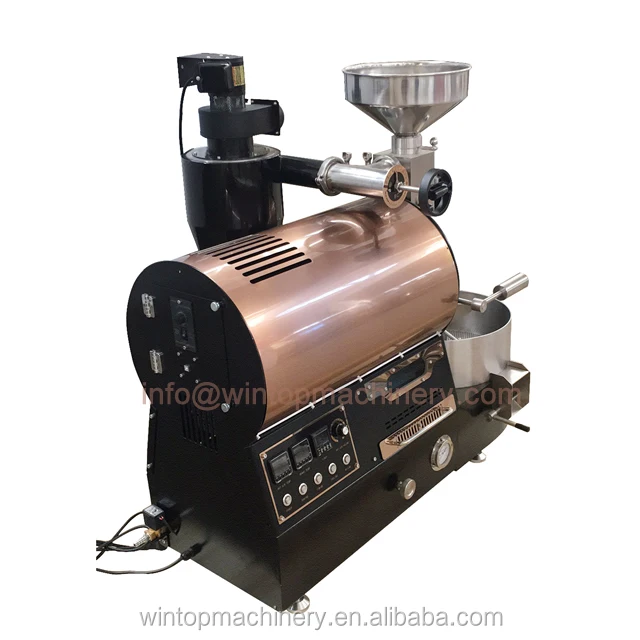 Wintop brand new 1kg 2kg coffee roaster high performance Commercial shop/home stainless steel drum Coffee Roaster