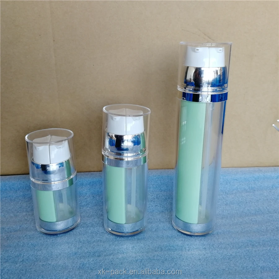 dual chamber acrylic lotion bottle 30ml 50ml 100ml cosmetic container