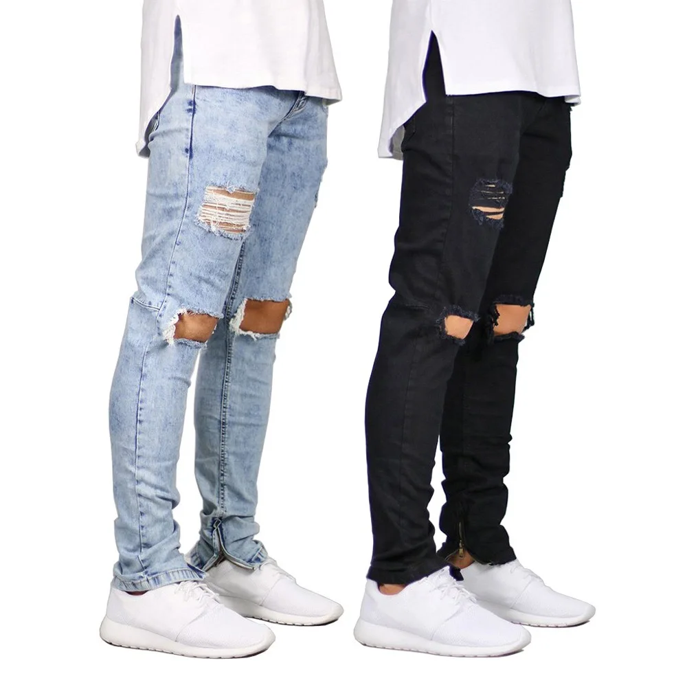
China Factory Custom Wholesale High Quality Ripped Jeans For Men 