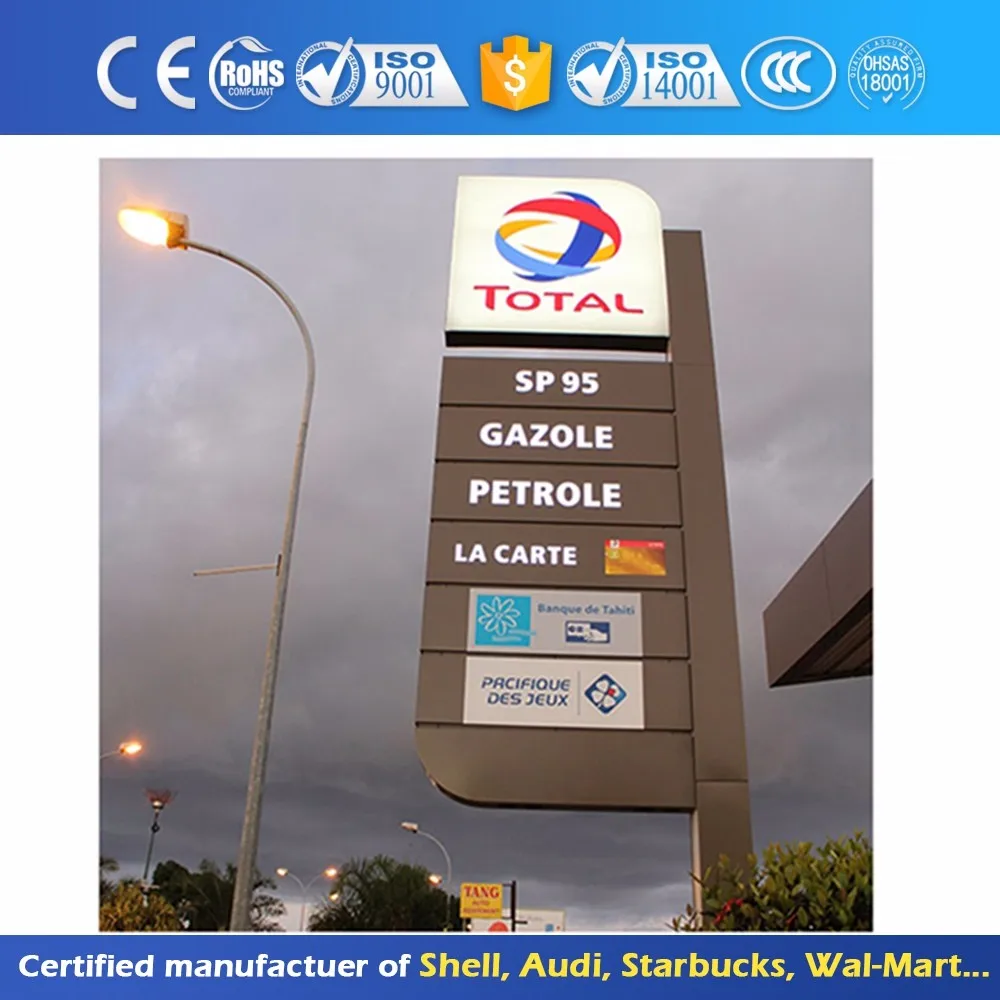 
Gas Station Digital Pylon Advertising Totem Poles Gas Station Digital Pylon Advertising Totem Poles