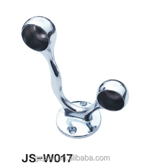 Zinc Alloy Single /Double Wardrobe tube holder tube supports