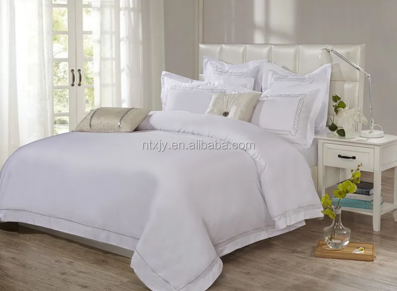
200T /250T Cotton Fabric Hotel Bed Linen, Egyptian Cotton Bed Linen 
