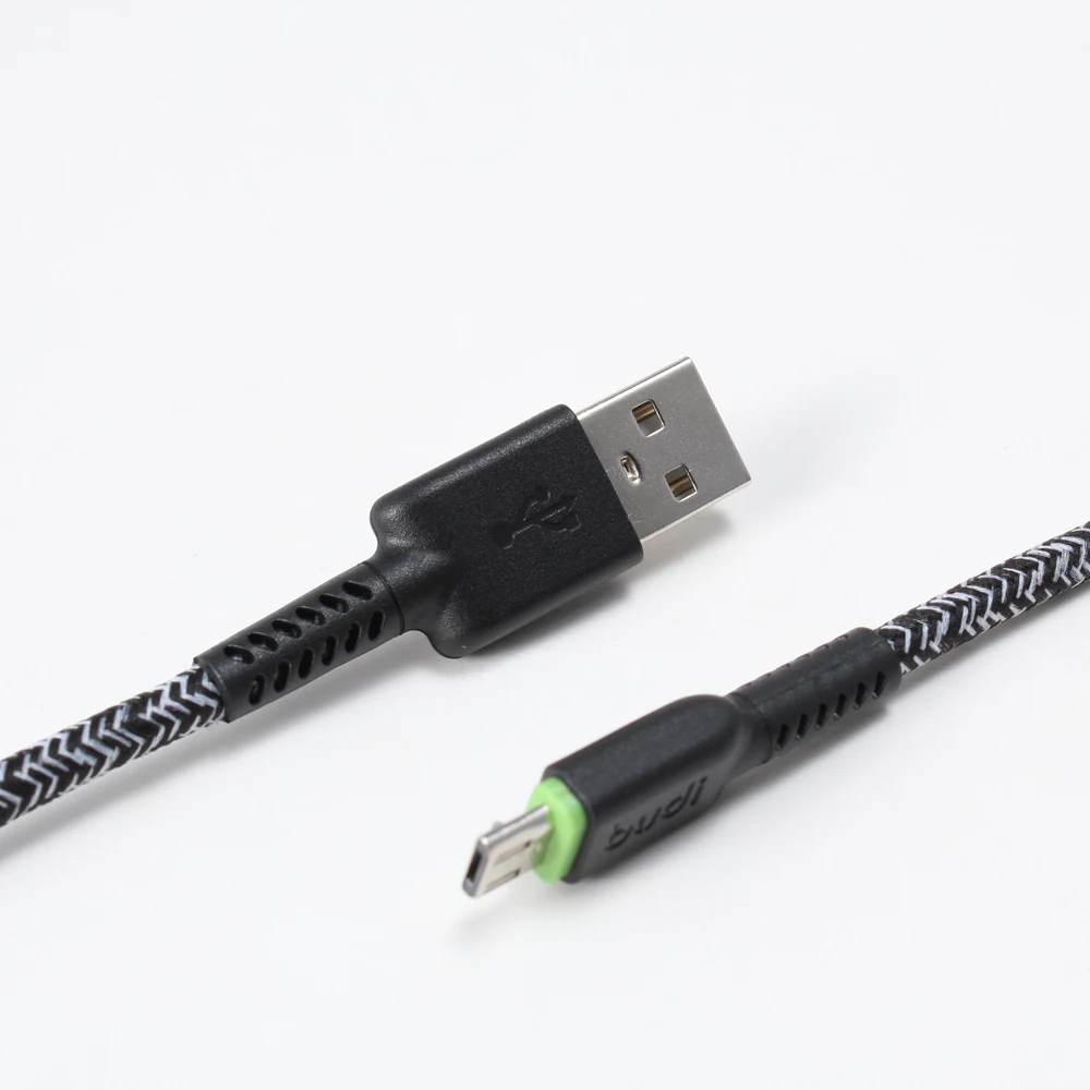 Hot Selling V8 Micro Usb Data Cable charging cable for mobile phones from budi factory odm oem