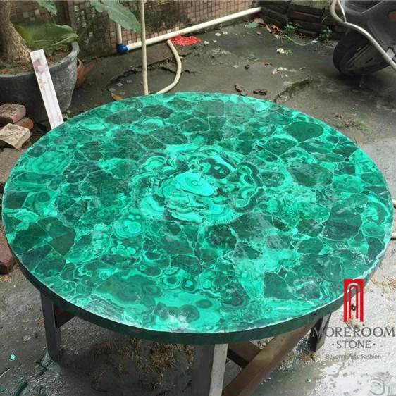 Natural Green Malachite Price Dining Round Table Top