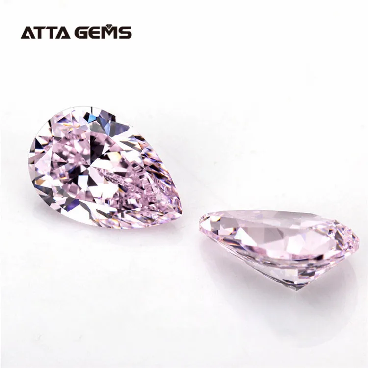 AAAAA Quality 7x9mm Pear Cut Pink Zircon Gemstone