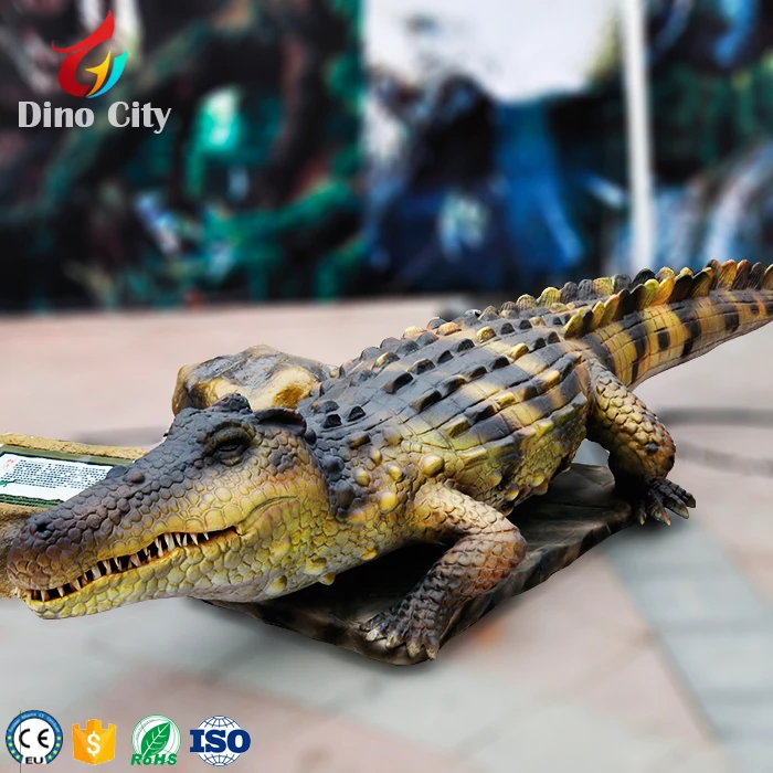 Waterproof Remote Control Life Size Animatronic Crocodile Animal