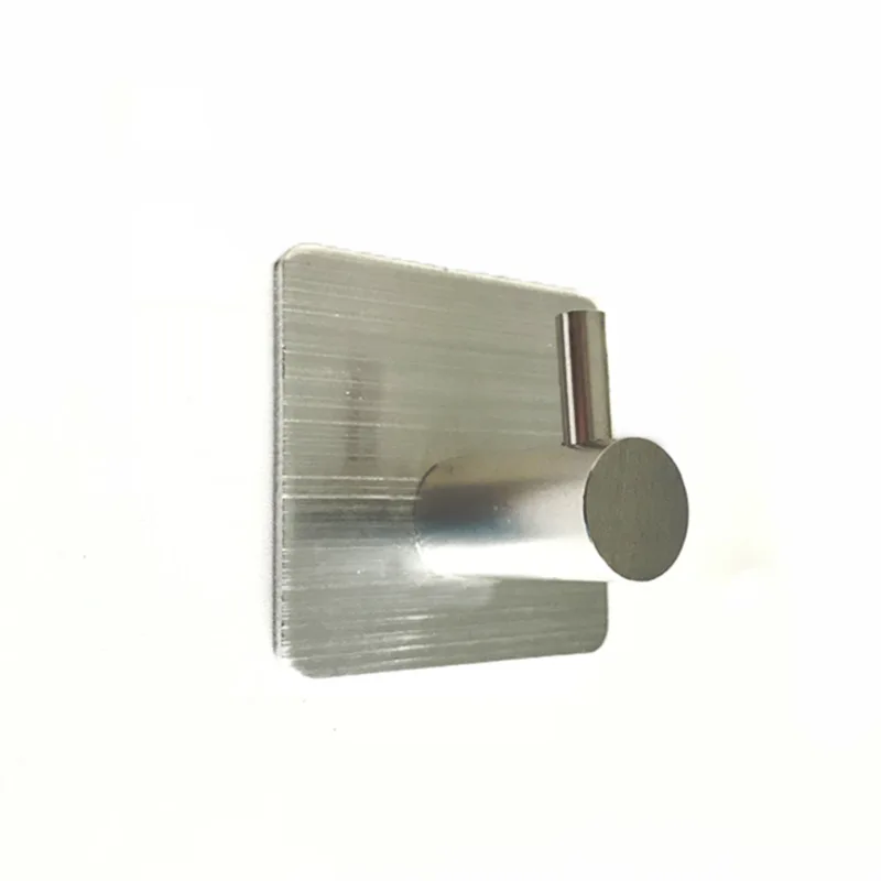 800231 Aluminum Adhesive metal Wall Hook Heavy Duty Stainless Steel Waterproof Hooks for Hanging Robe Coat Towel Kitchen