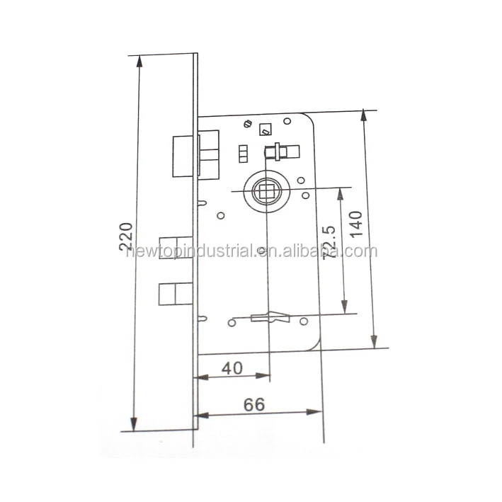 
72x40mm lever lock body with key lock for Argentina 