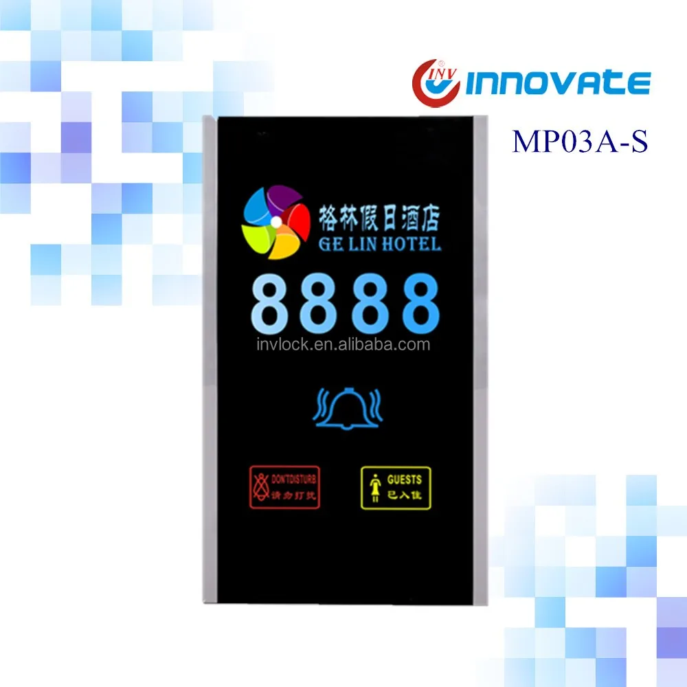
OEM LED hotel room number display electronic door plate Electrical out door server house number doorplate signs 