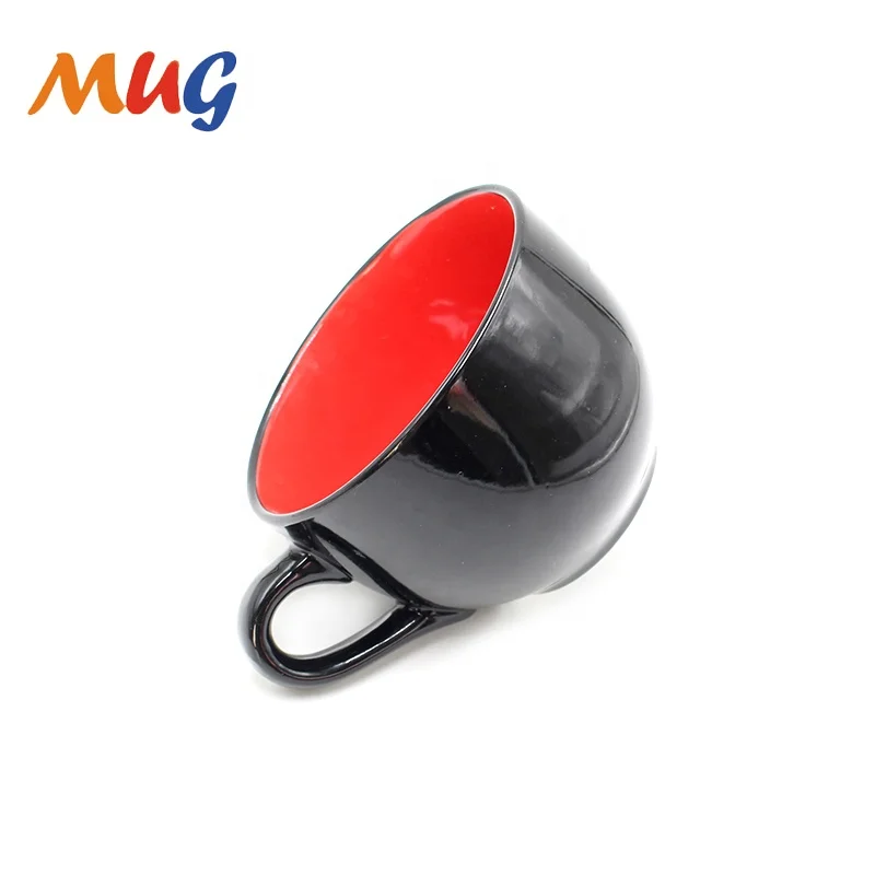 Big capacity customization logo color glaze Ceramic stoneware soup mug