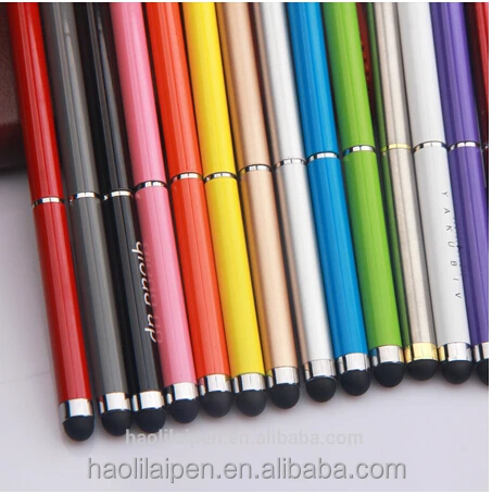 Promotional stylus touch ballpoint pen multicolor cheaper slim pen for hotel metal pen