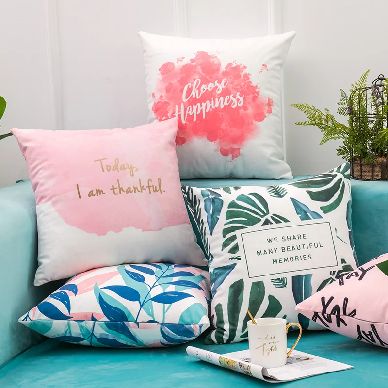 Wholesale custom high quality printed cushion cover throw pillow cover decorative
