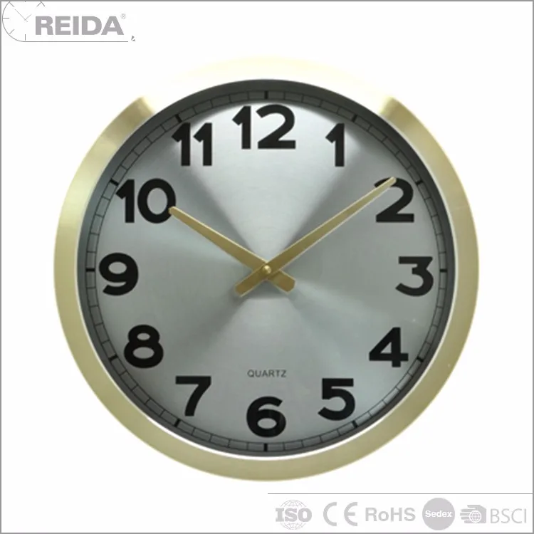 
Custom round metal roman numeral wall clock car clock 12inch with european style 