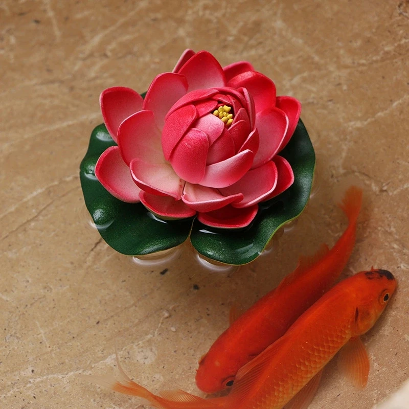 Floating Flower-Herxuhouse Floating Pond Decor Water Flower Foam Artificial Lotus for Home & Party Decoration & Holiday Celebret