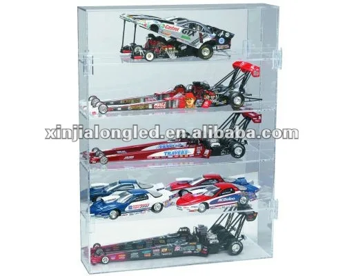 5 Shelf 1/24 Scale Top Fuel Acrylic Display Case Acrylic Model Car Display Case