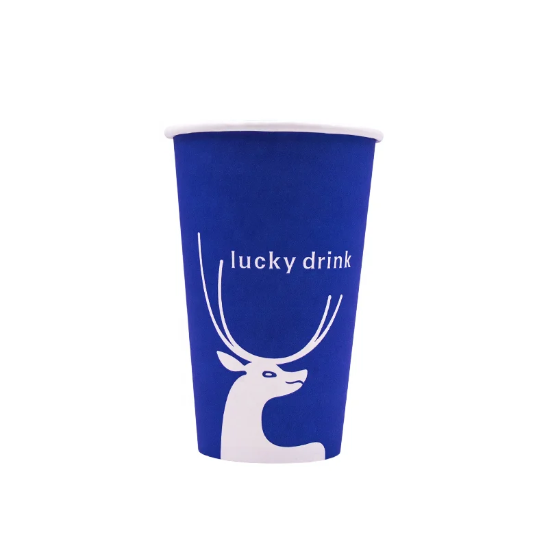 Customized Print Logo Compostable Coffee Cups 8oz 12oz 14oz 16oz 22oz Paper Glass for Hot Drink