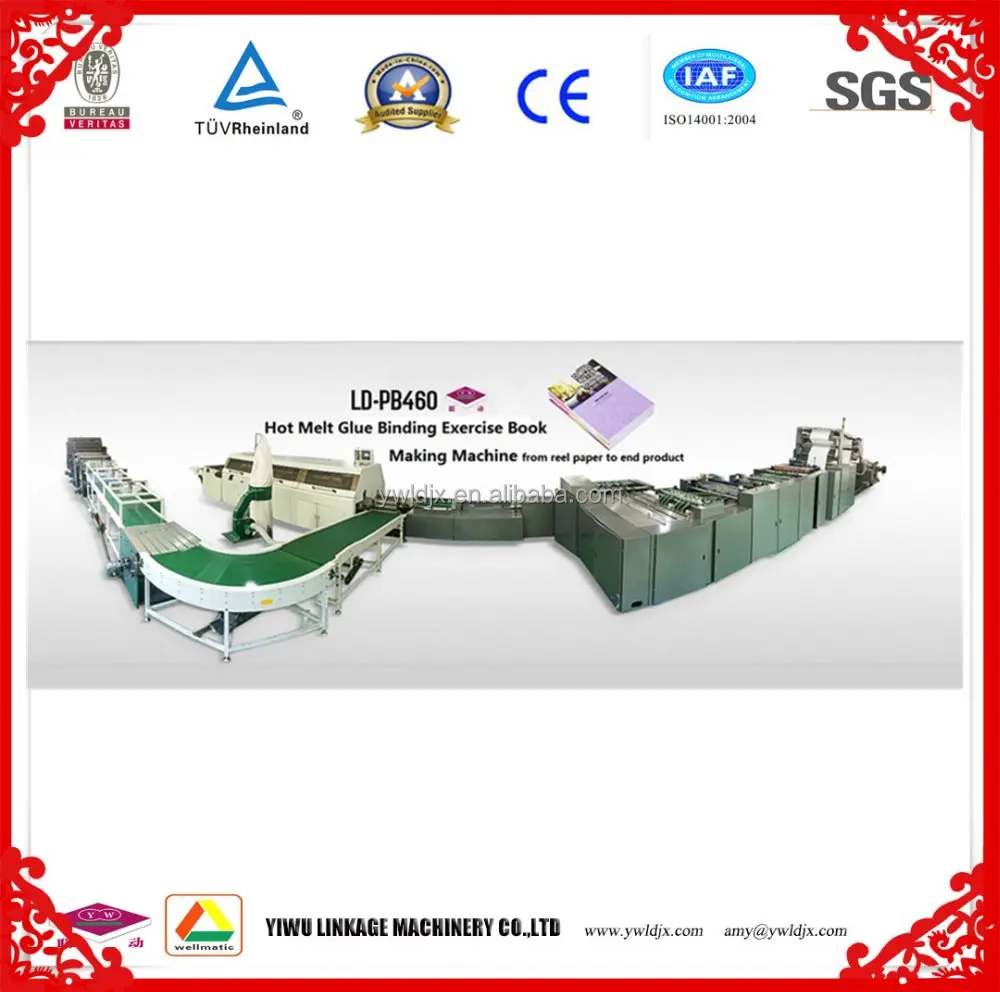 LD-GNB670 Z Type Fully Automatic Cold Glue Taped Notebook Making Machine