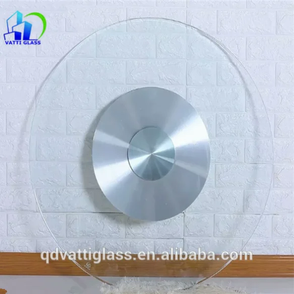 
Hotel Restaurant Dining Table Top Glass Lazy Susan Swivel Plate 