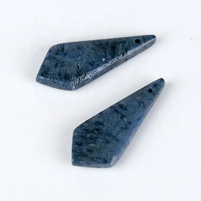 Factory Direct Sale Gemstone Earrings Beads, Matching Natural Blue Coral Beads
