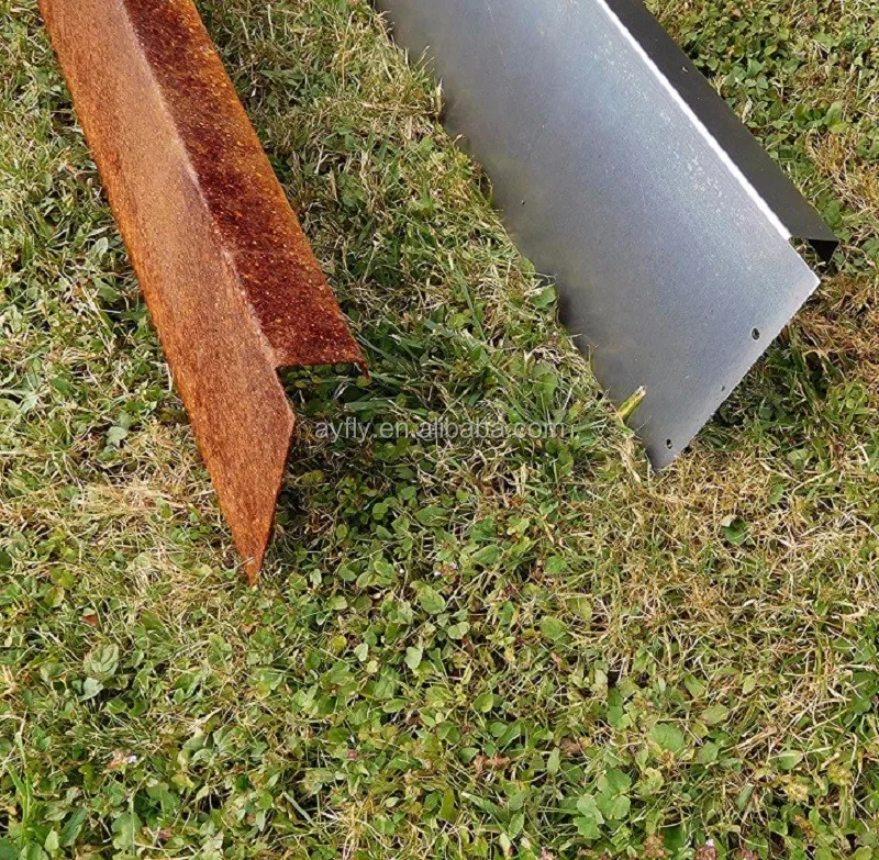 Metal Lawn edge CORTEN steel folded garden edging price