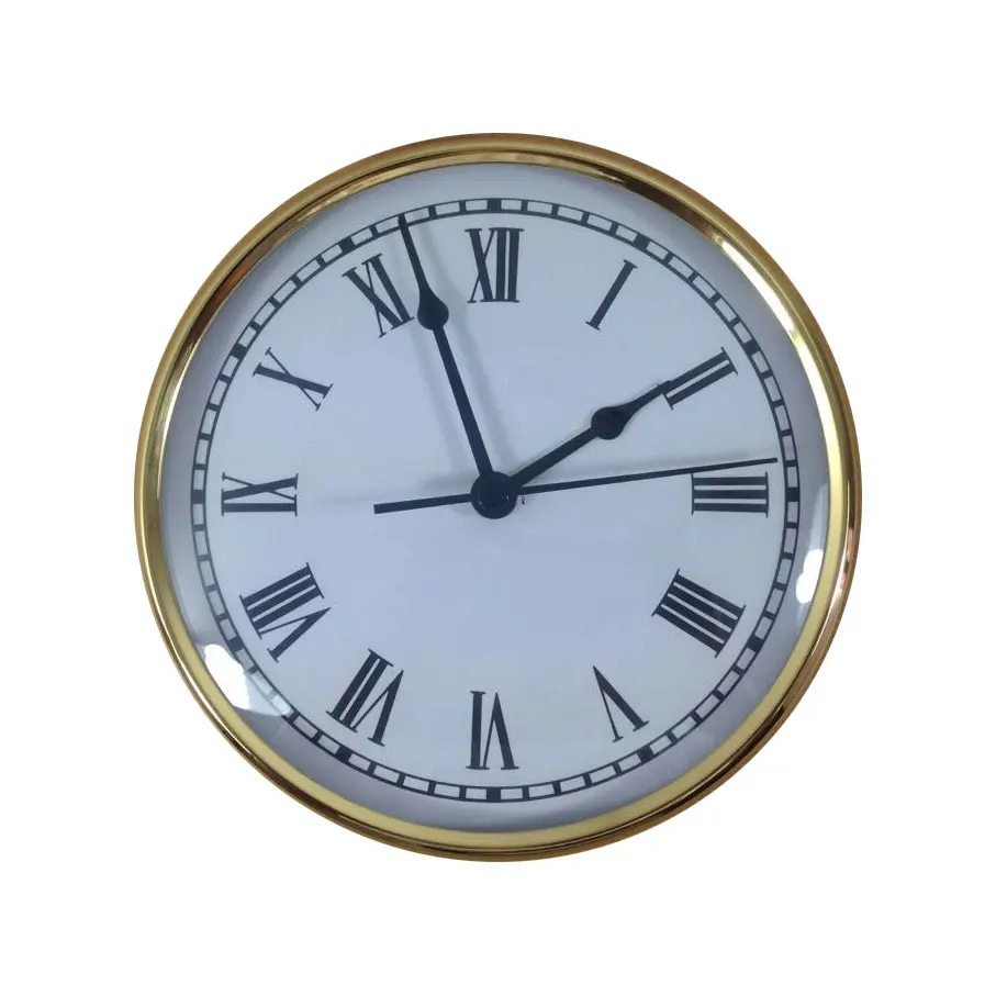 Clock Insert / Clock Fit-ups / Clock Head Dia.152mm (6 inches) with brass bezel and glass lens Model F152WRC