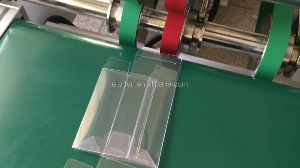 glue sticking making machine,automatic pasting PVC PET packing box machine with fast speed,toden machinery factory