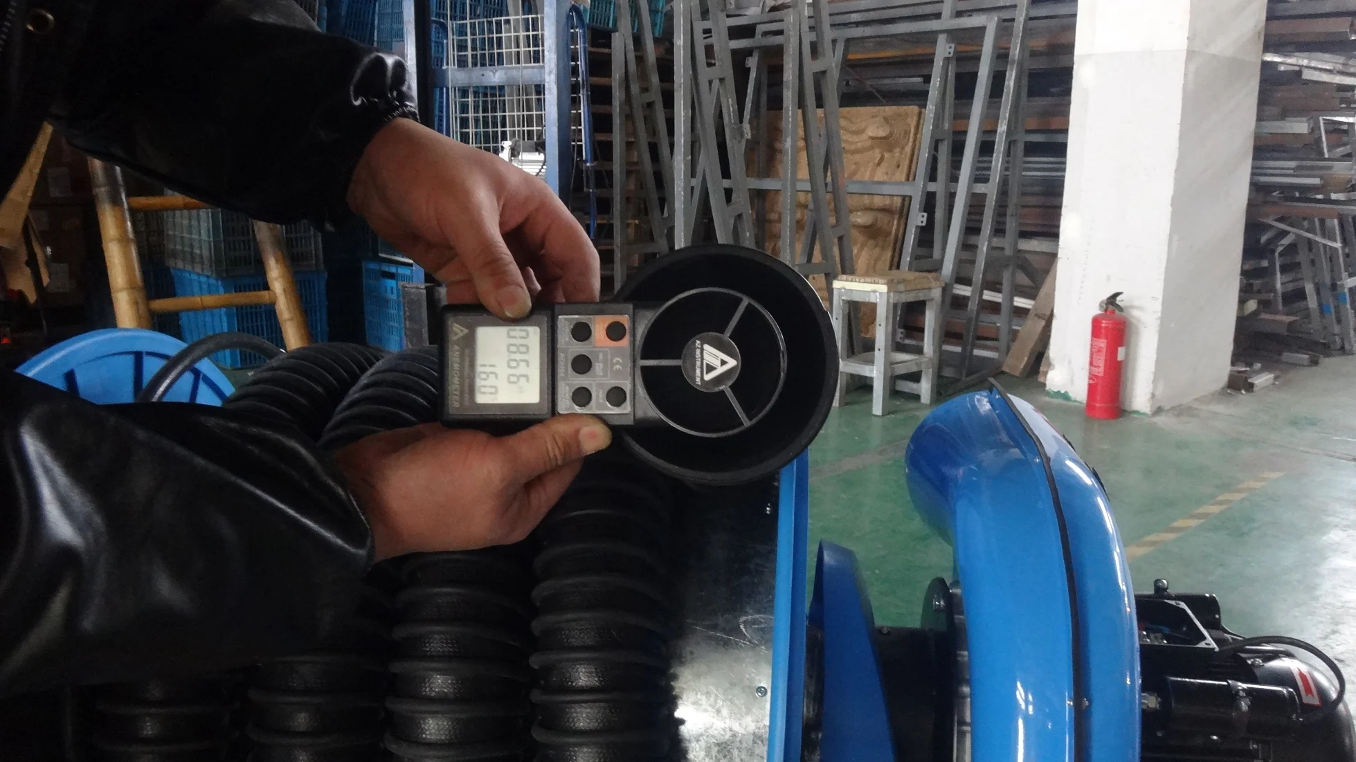 Car repaier equipment/ Manual Exhaust Hose Reel with motor 380V/50Hz/3Ph  (FS-200907608550W)