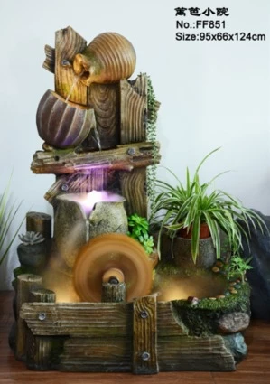 Home Decoration Handmade flower Rockery artificial rockery house waterfalls for garden