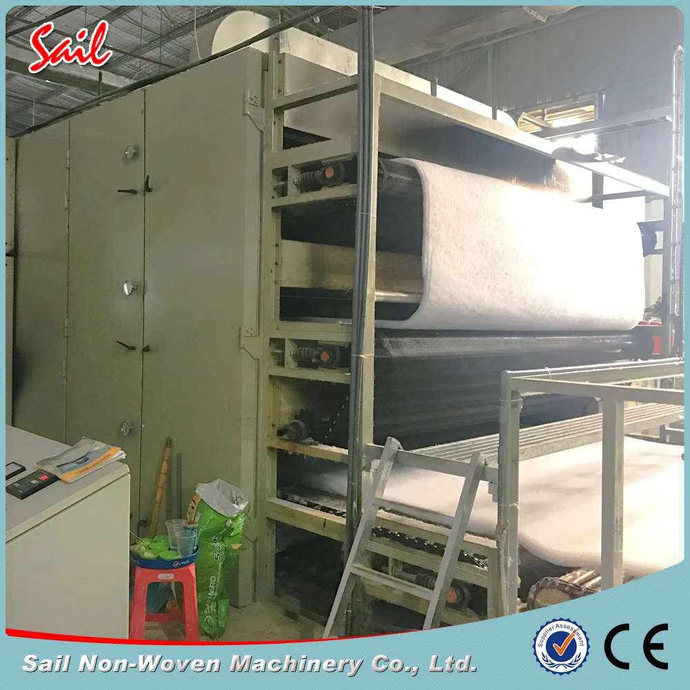 Polyester fiber dacron wadding production line