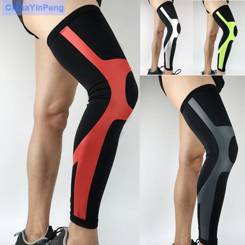 Silicone Leg Knee Long Sleeves for Sport Football Basketball,Running,Jogging,Basketball,Meniscus Tear,Joint Pain Relief