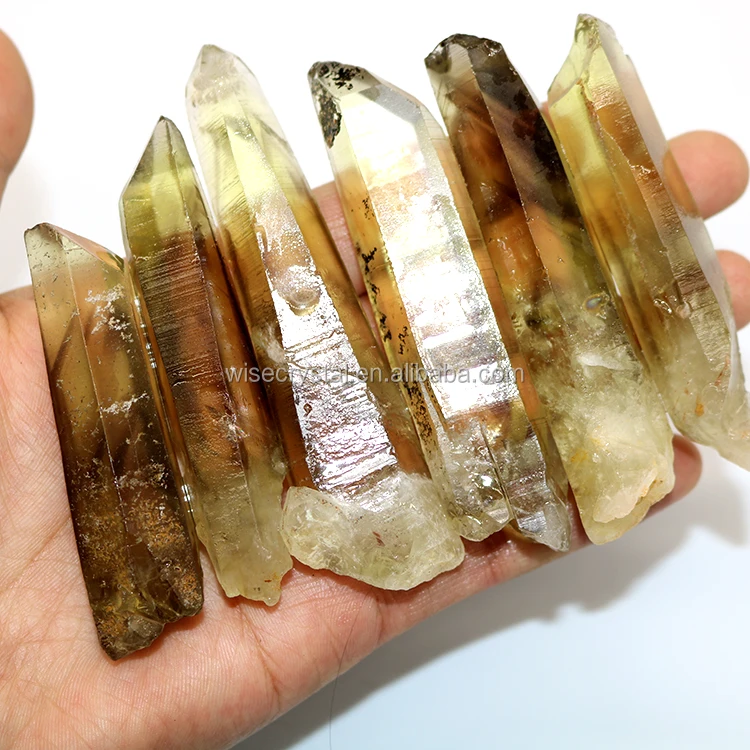 Real Himalayan crystal point citrine crystal point Lemurian Seed