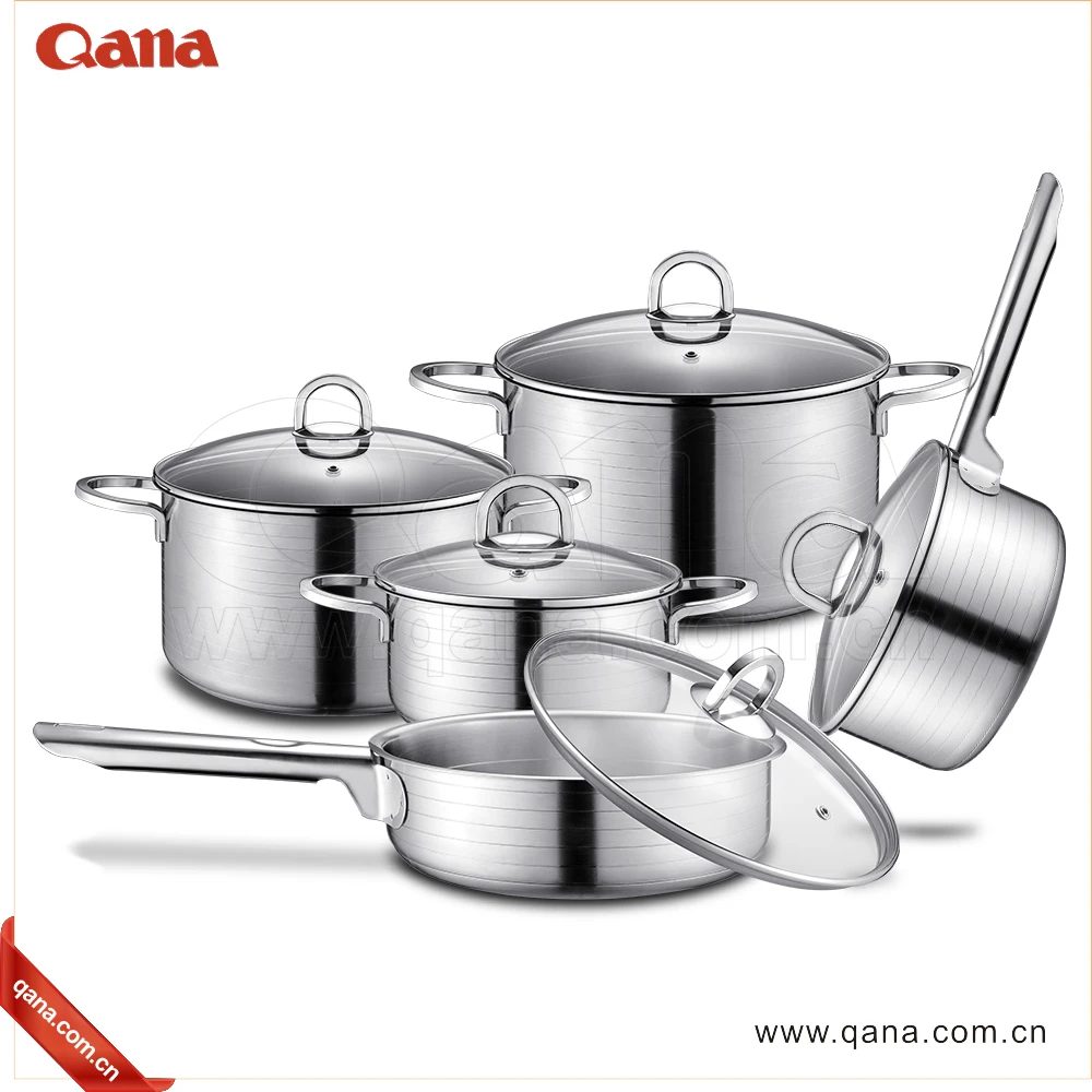 Kitchen cooking pot  Stainless Steel Pots Pans Emeril Chef Cooking Dining Silver